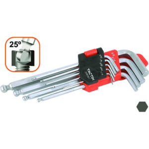 Tactix 9pc Hex Key Ball Point End Set-Metric