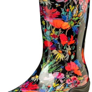 Sloggers Womens Rain Shoes In Fields Balck Size 11