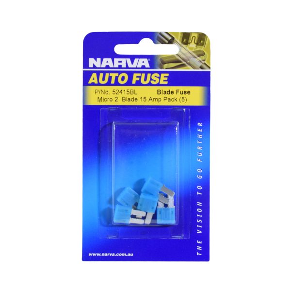 MICRO 2 BLADE FUSE 15AMP PACK OF 5