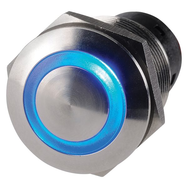 SWITCH LED BLUE MOMENTARY ON PUSH BUTTON