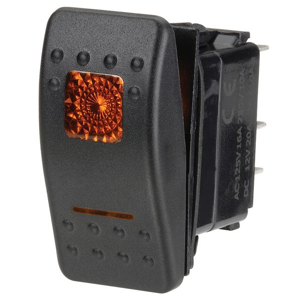 SWITCH SEALED ROCKER OFF/ON 12V AMBER