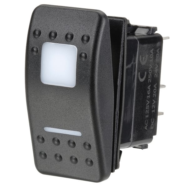 RED 12/24V LED ROCKER SWITCH OFF/ON/ON