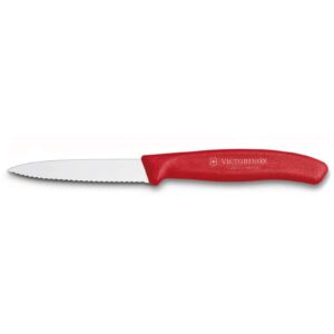 Victorinox Paring Knife 6.7631 - 8cm Wavy Blade Red Handle