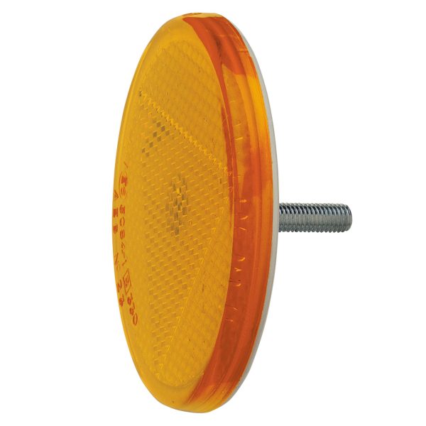 REFLECTOR AMBER 65mm FIX BOLT