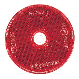 REFLECTOR RED 60MM C/FIX PK50