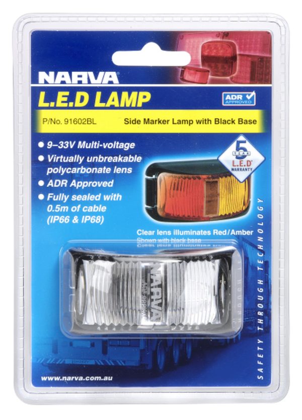 LED MV 16 S/MARKER RED/AMBER