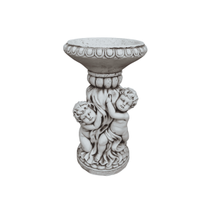 Omni Fibre Clay Bird Bath/Feeder - Serene Twins