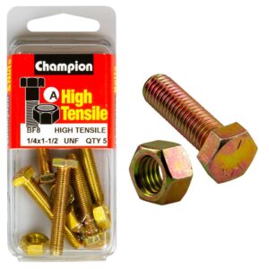 Champion 1-1/2in x 1/4in Set Screw & Nut (A) - GR5