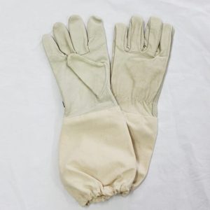 Omni Beekeepers Glove - Leather Glove And Heavy Duty Cotton Arm Sleeve - Size M
