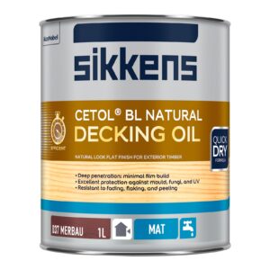Sikkens BL Natural Decking Oil - Merbau 1L