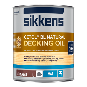 Sikkens BL Natural Decking Oil - Merbau 1L