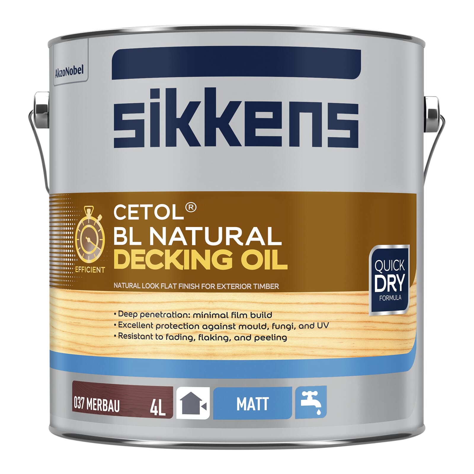 Sikkens BL Natural Decking Oil - Merbau 4L