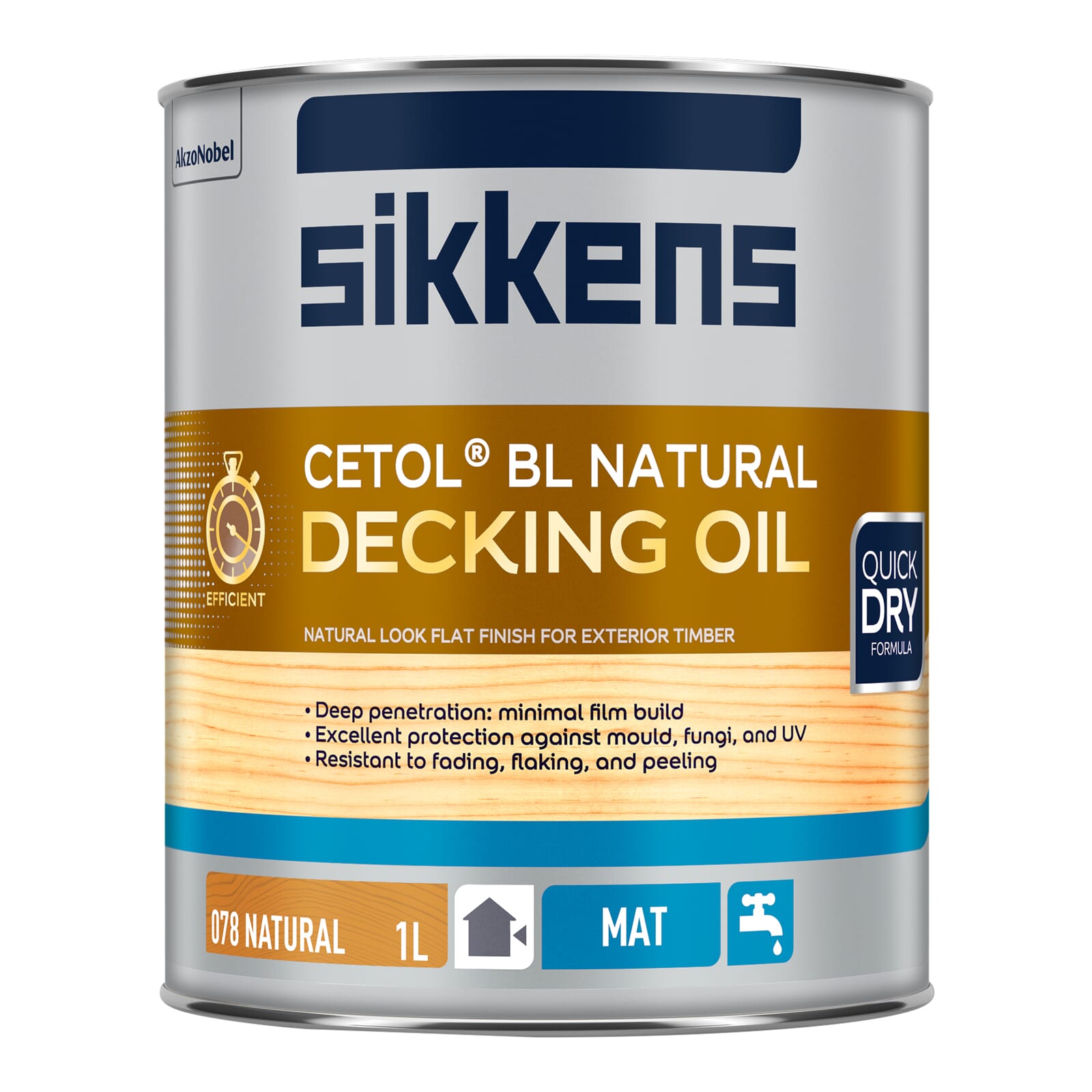 Sikkens BL Natural Decking Oil - Natural 1L