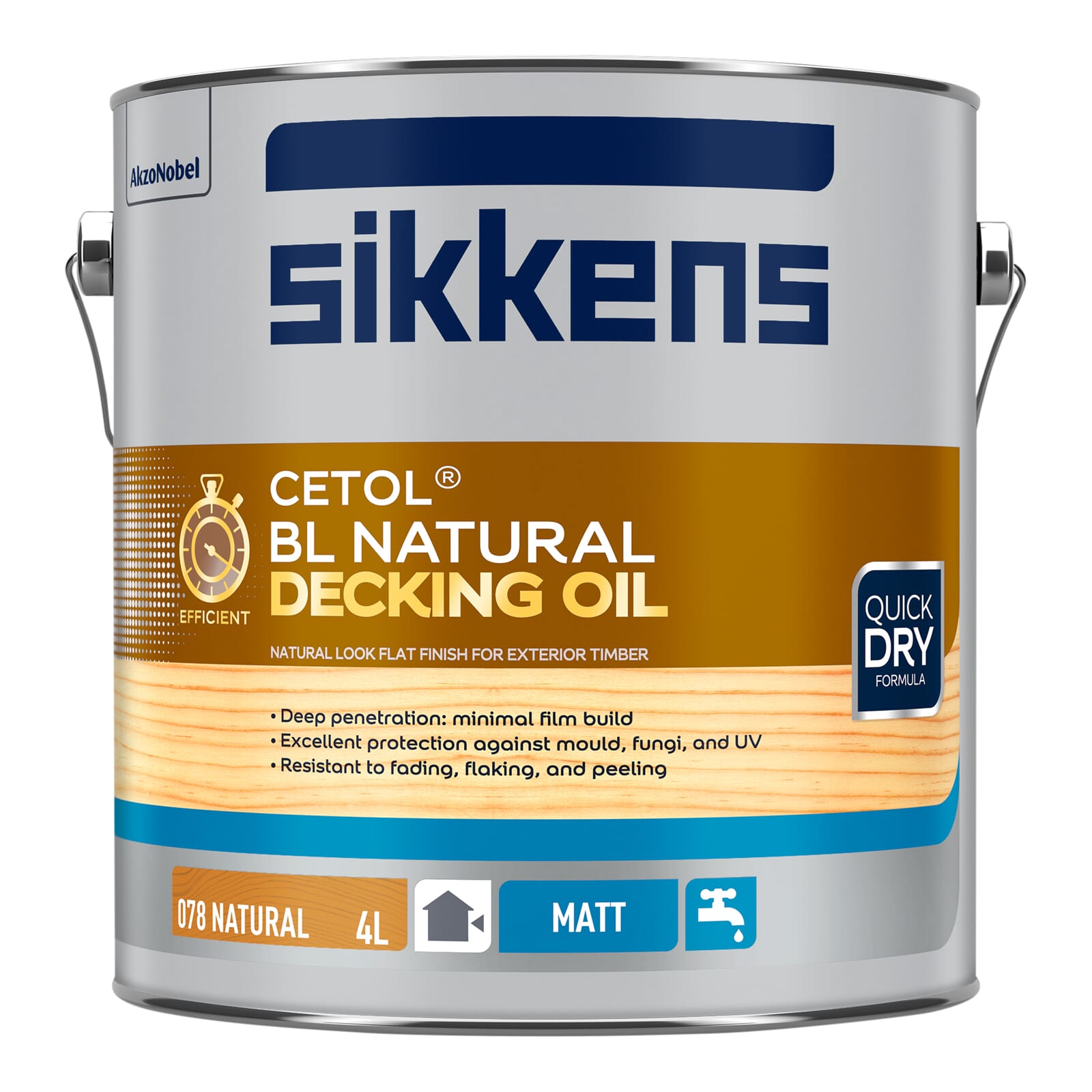 Sikkens BL Natural Decking Oil - Natural 4L