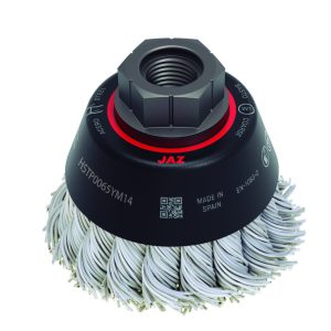 Jaz Cup Brush High Speed Twist Knot 65mm x 20mm - M14 x 2 - Laminated Wire (BRUH-6514L)