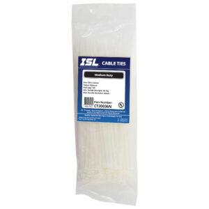 ISL 200 x 3.6mm Nylon Cable Tie - Nat. - 100pk