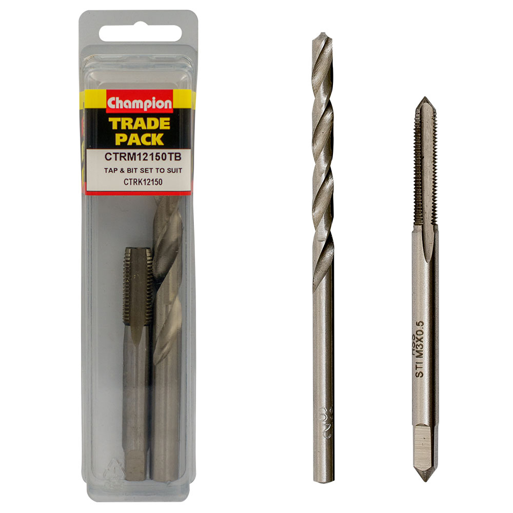 Champion Tap & Drill Bit Refills M12 x 1.50mm -2pk