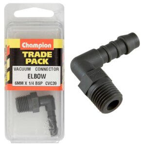 Champion Vacuum Hose - Elbow 6mm x 1/4in BSP