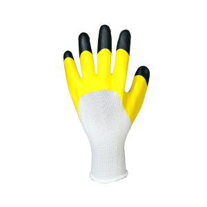 Omni Garden Essentials Dig Deep Rubber Glove Yellow And Black - Small