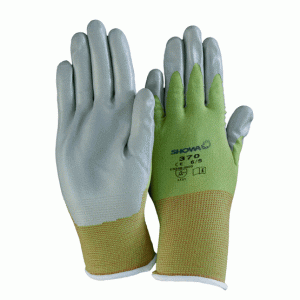 Showa Grey Palm Nitrile Gloves - Coloured Small Size 6