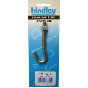 Hindley J Bolt Stainless Steel 10mm x 98mm Carded