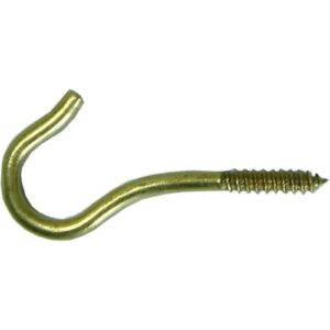 Hindley Screw Hook - Solid Brass #1812 1-11/16 inch