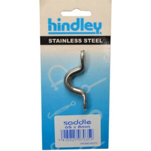 Hindley Saddle Stainless Steel 65mm x 8mm Carded