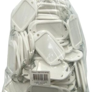 Kevron Key Tag "Jumbo" 50-pce Bag White