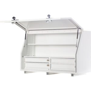KABoxes 1360 Series 4 Drawers & 2 Shelves - White