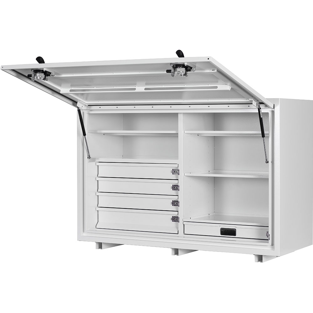KABoxes 1400 Series 4 Drawer 5 Shelves - White