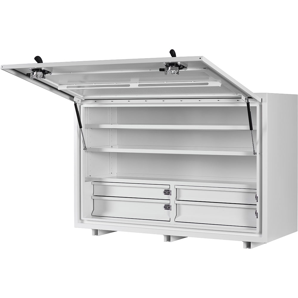 KABoxes 1400 Series 4 Drawers & 2 Shelves - White