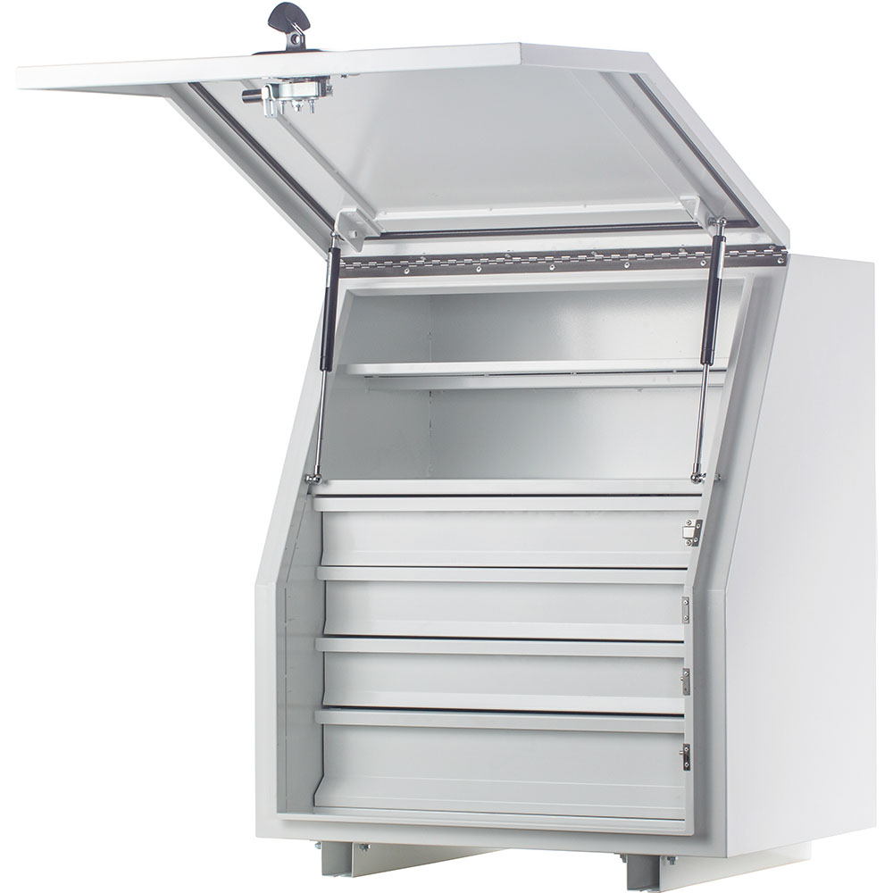 KABoxes 715 Series 4 Drawer 2 Shelves - White