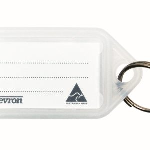 Kevron Key Tag Holder with Label - Loose Clear