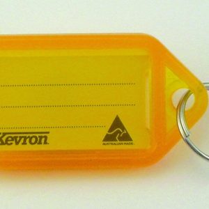 Kevron Key Tag Holder with Label - Loose Orange