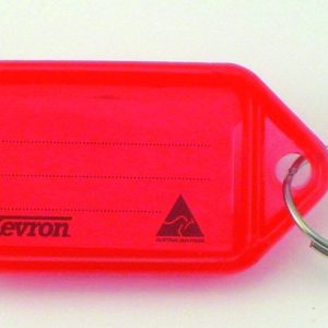 Kevron Key Tag Holder with Label - Loose Red