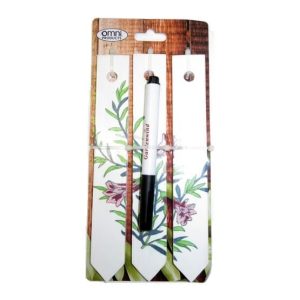 Plant Marker  - Printed Wood - 3 Plant Markers And A Marker Pen
