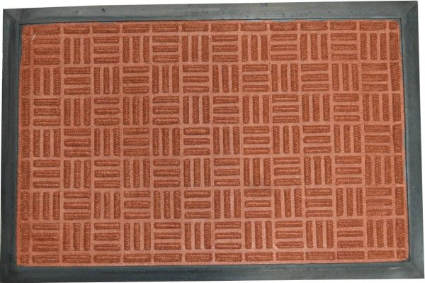 Xcel Door Mat - Rubber & Polyprop Brown 600mm x 400mm