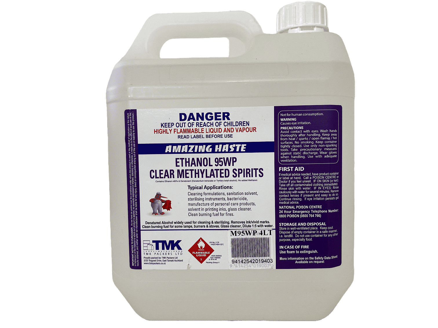 TMK Methylated Spirits 4L - Clear