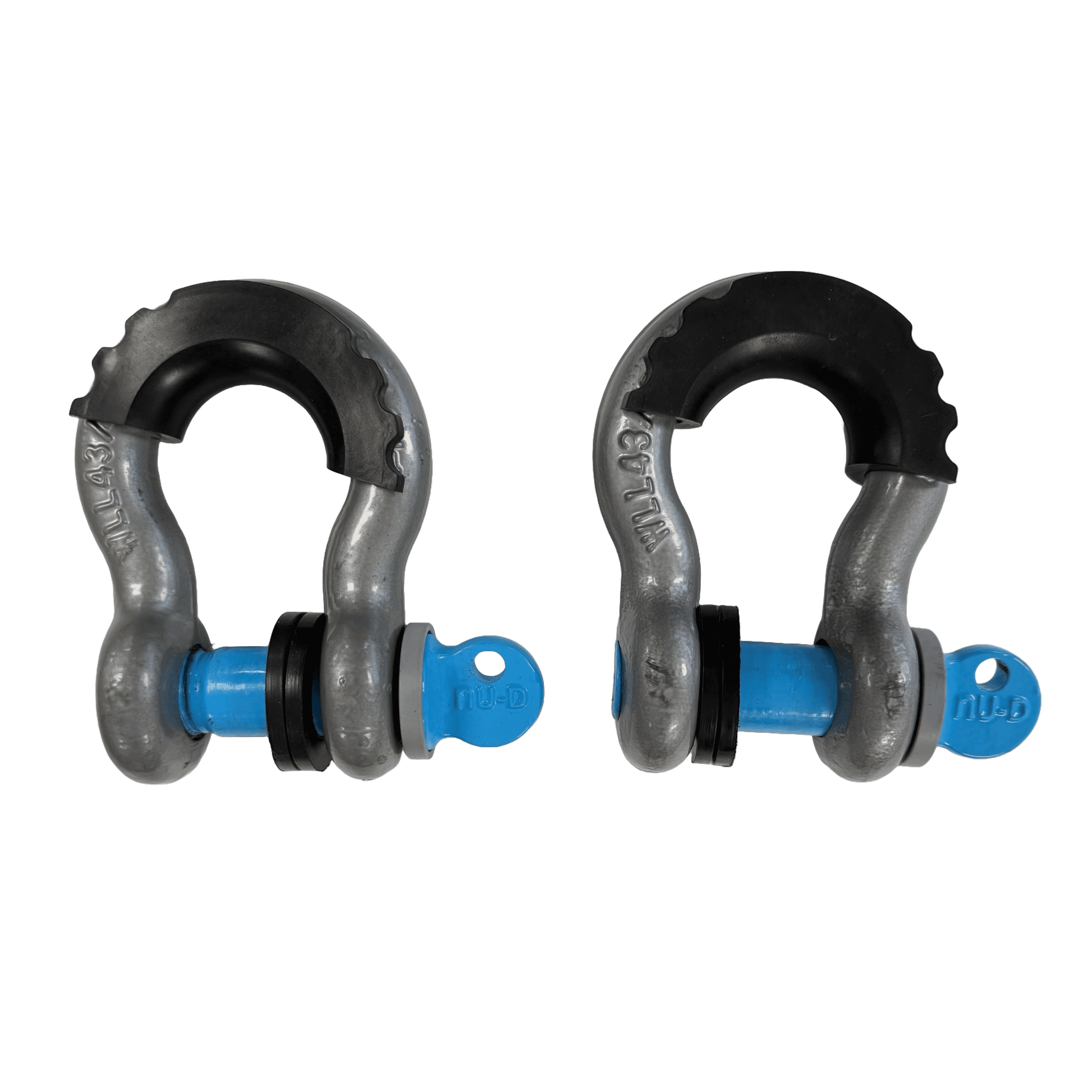 NU-D Bow Shackles Easy Tighten/Loosen Galvanised. 4 x 4 Recovery Kit. 2 pce pack Tested WLL 4750Kg 19mm