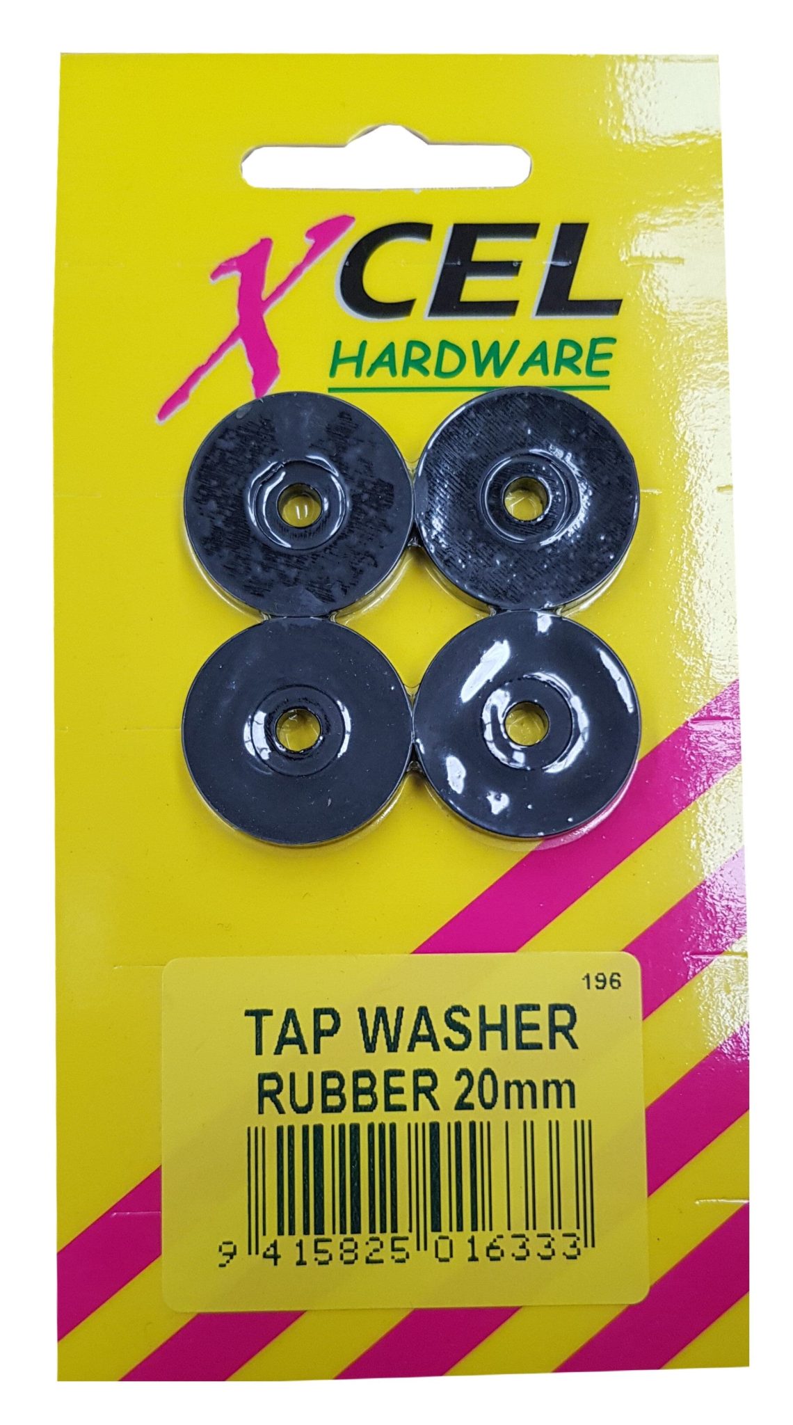 Xcel Tap Washers - Rubber 5-pce 20mm Carded