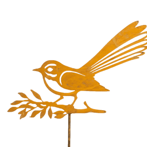 Omni Rustic Metal Garden Stake - Fantail - Closed Tail