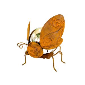 Omni Rustic Bee Garden Stake  - Chrome Body  (6 Per Set)