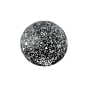 Omni Black Floral Sphere - Extra Large