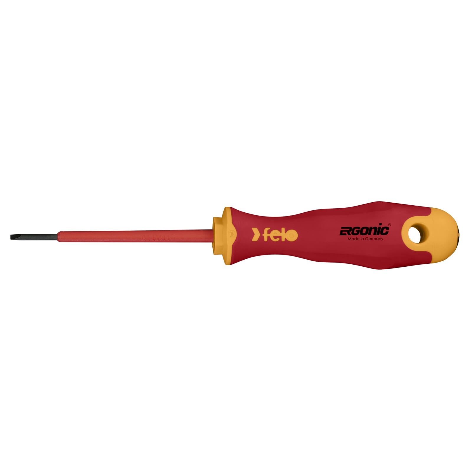 Felo 413 Ergonic Screwdriver Flat 2.5 x .4 x 75mm Insulated Hardened Tip
