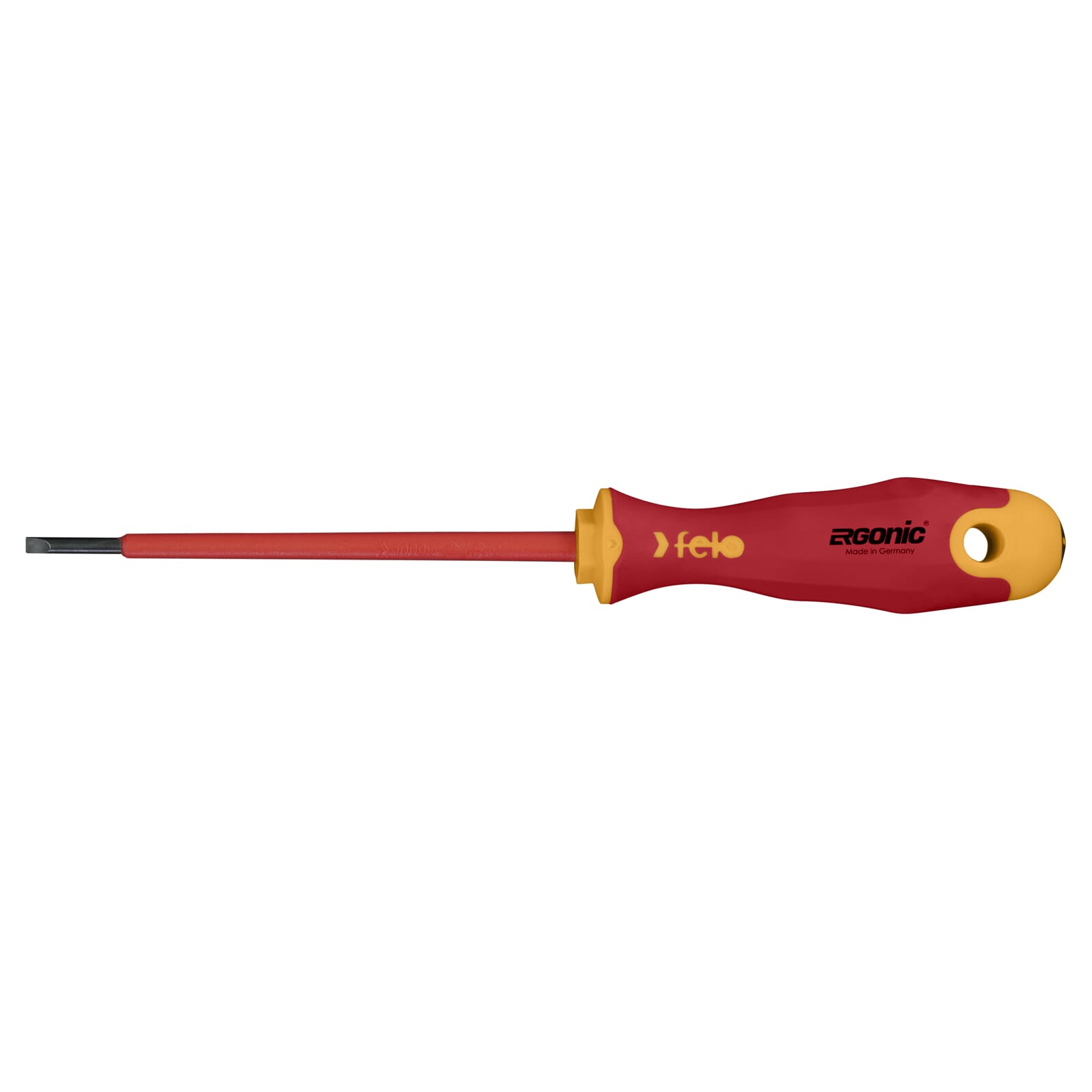 Felo 413 Ergonic Screwdriver Flat 3 x .5 x 100mm Insulated Hardened Tip
