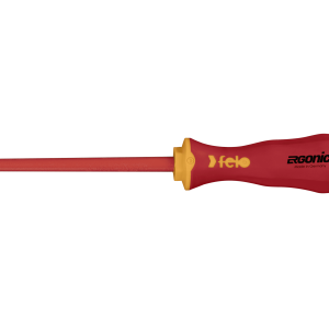 Felo 413 Ergonic Screwdriver  Flat 4 x .8 x 100mm Insulated Hardened Tip