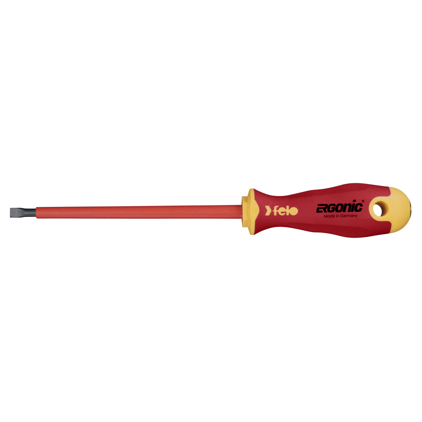Felo 413 Ergonic Screwdriver Flat 6.5 x 1.2 x 150mm Insulated Hardened Tip