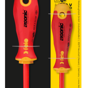 Felo 417 Ergonic Insulated Plus/Minus Screwdriver Set of 2 Sizes Z1 and Z2 Hardened Tip