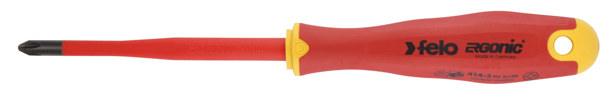 Felo 414 Ergonic E-slim Screwdriver Phillips #1 x 80mm Insulated Hardened Tip