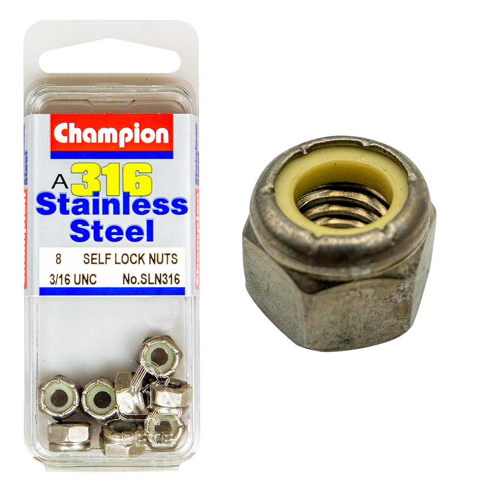 Champion 316/A4 3/16in UNC Self Locking Nut (C)